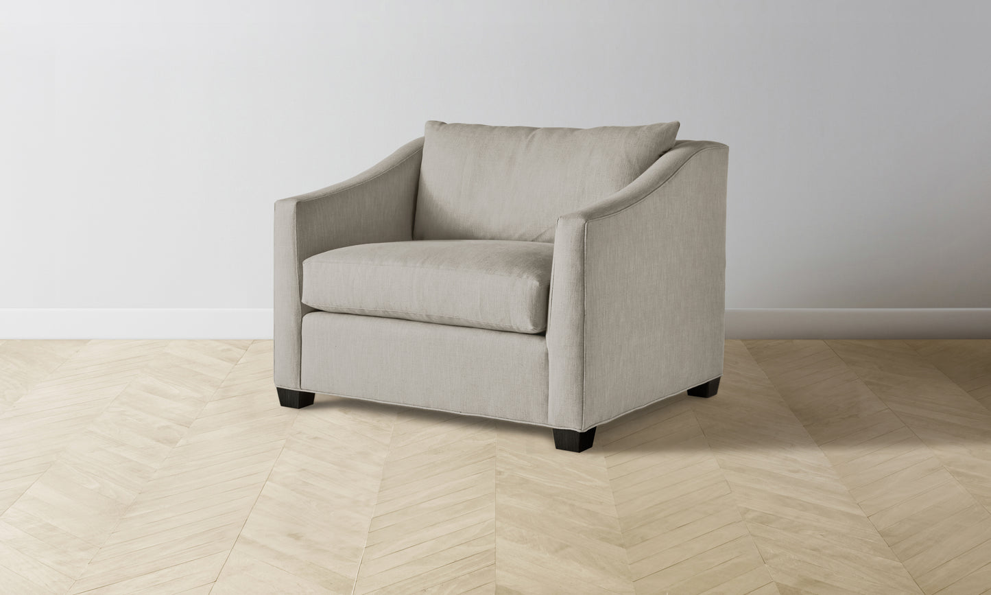 The Sullivan Chair-and-a-Half - Performance Textured Linen Flax