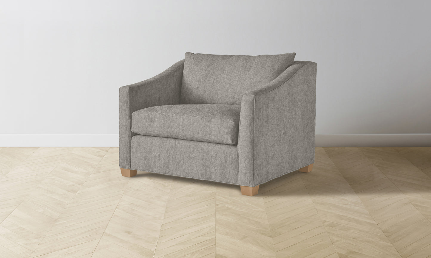 The Sullivan Chair-and-a-Half - Performance Tweed Oatmeal