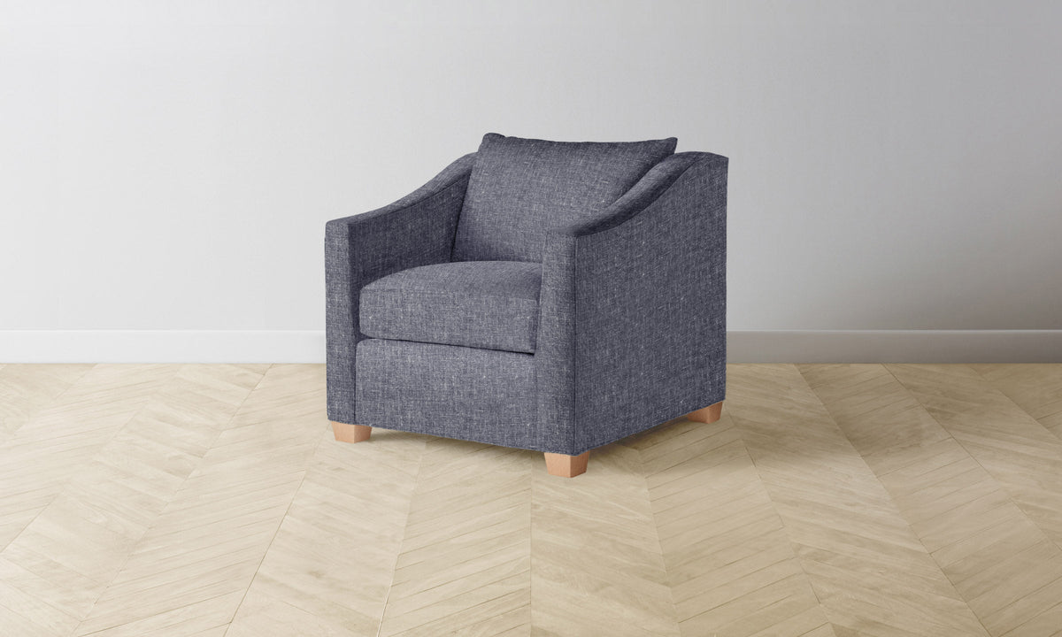 The Sullivan Chair - Heritage Belgian Linen Lake
