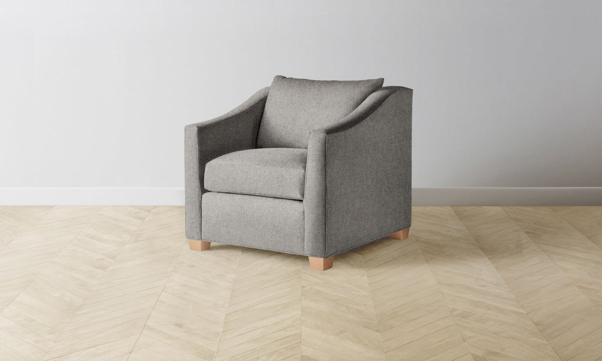 The Sullivan Chair - Italian Brushed Wool Moon