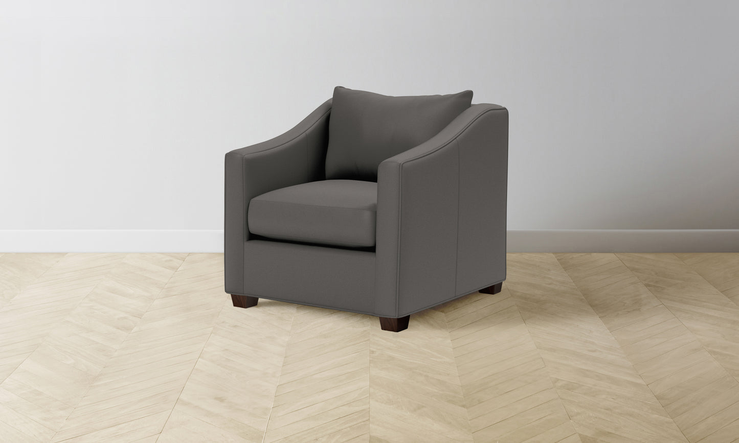 The Sullivan Chair - Pebbled Leather Ash