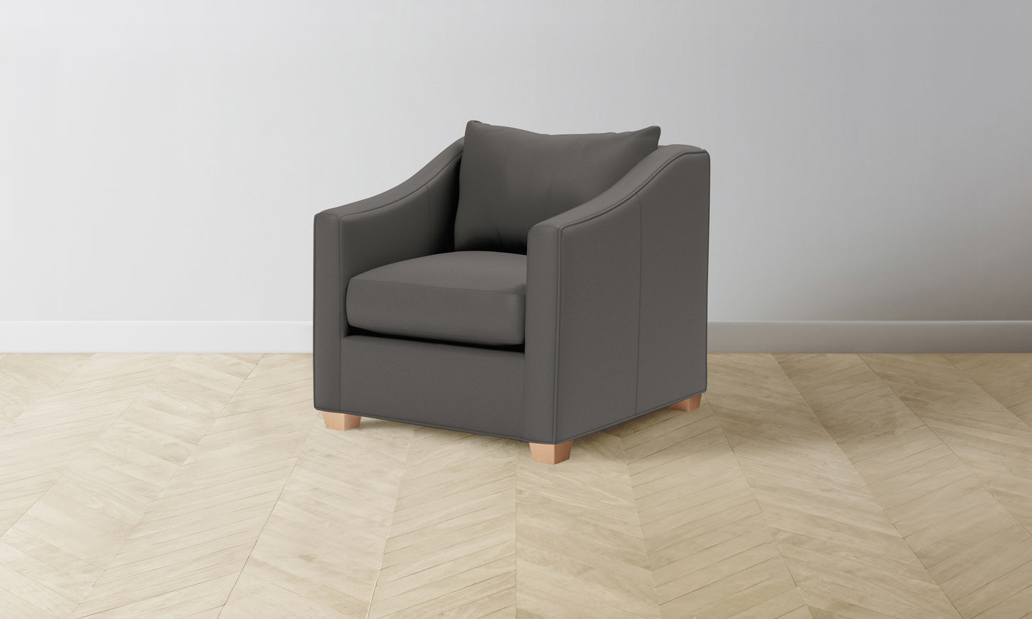 The Sullivan Chair - Pebbled Leather Ash