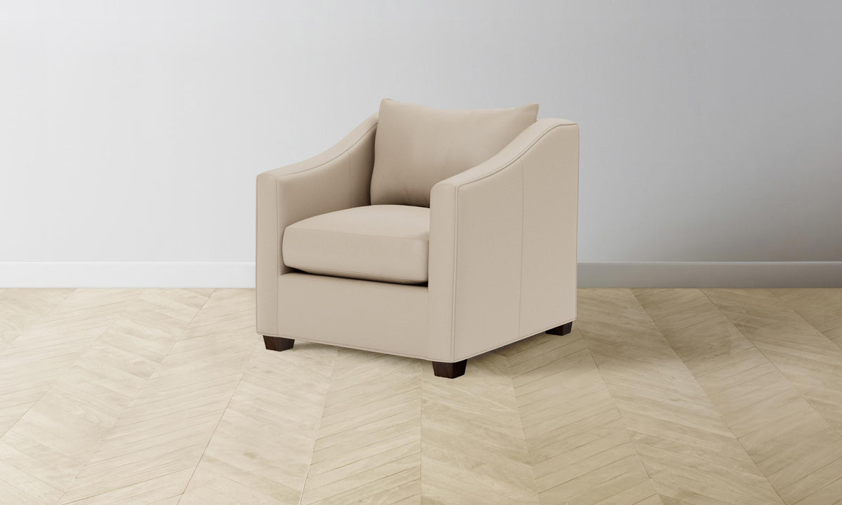 The Sullivan Chair - Pebbled Leather Stone