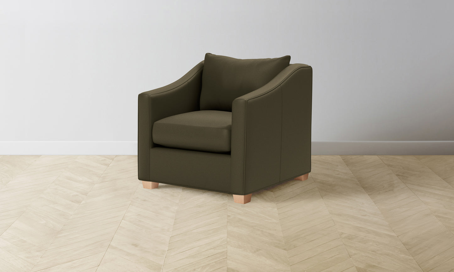 The Sullivan Chair - Pebbled Leather Truffle