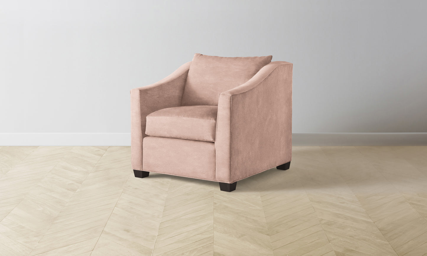 The Sullivan Chair - Performance Velvet Dusty Rose