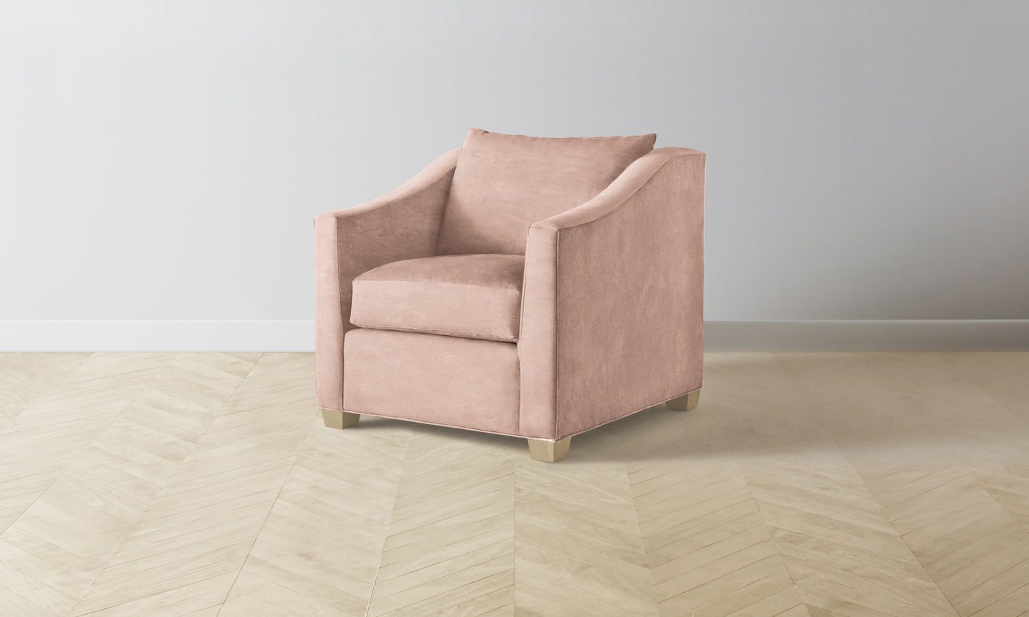 The Sullivan Chair - Performance Velvet Dusty Rose