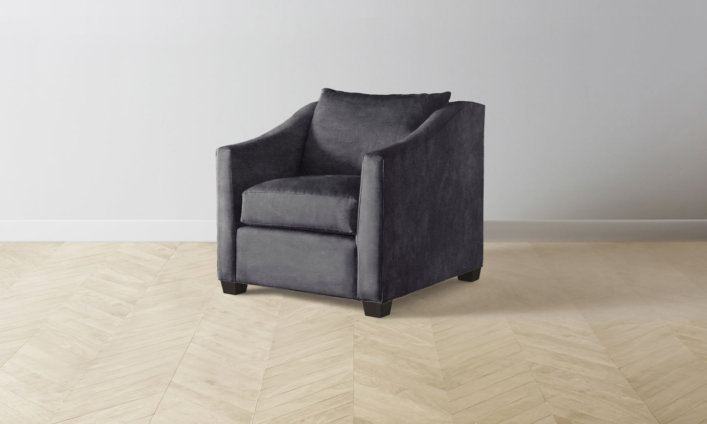 The Sullivan Chair - Performance Velvet Flannel