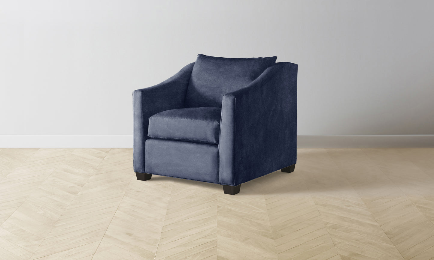 The Sullivan Chair - Performance Velvet Midnight