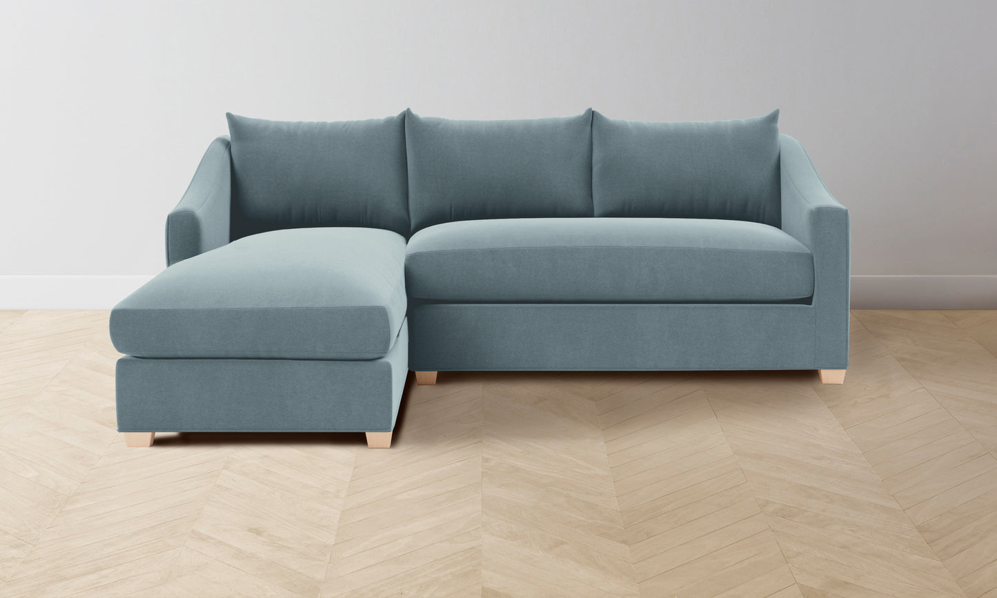 The Sullivan Sectional - Mohair Slate Blue