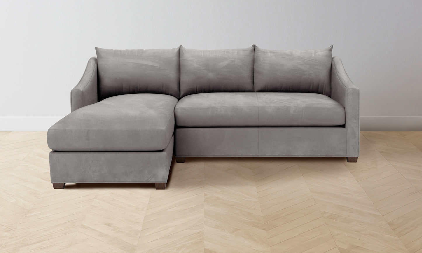 The Sullivan Sectional - Nubuck Leather Asphalt