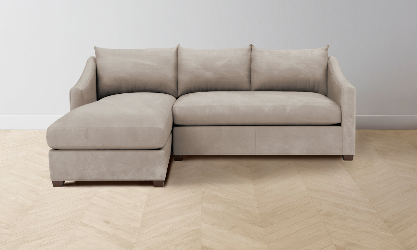 The Sullivan Sectional - Nubuck Leather Fawn