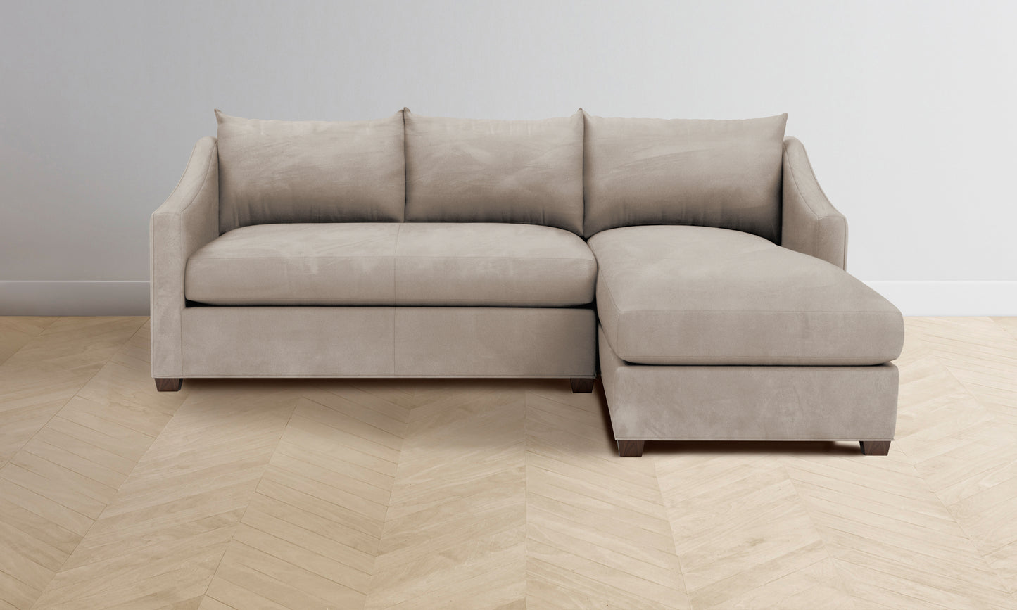 The Sullivan Sectional - Nubuck Leather Fawn