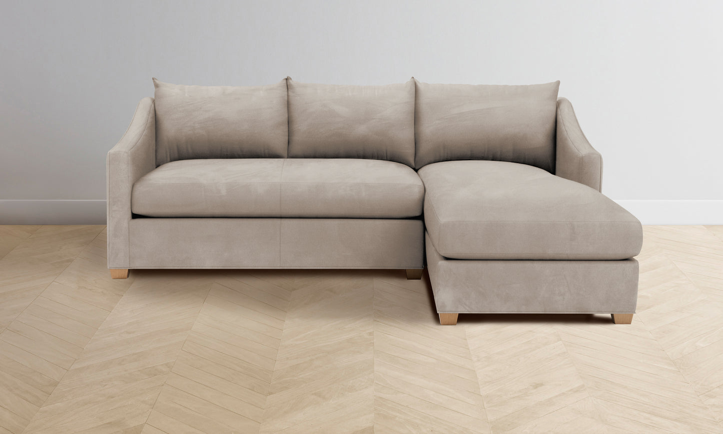 The Sullivan Sectional - Nubuck Leather Fawn