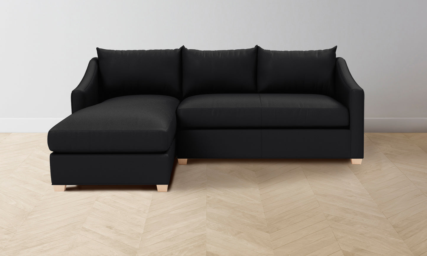 The Sullivan Sectional - Pebbled Leather Ink