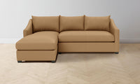 The Sullivan Sectional - Pebbled Leather Latte