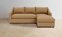 The Sullivan Sectional - Pebbled Leather Latte