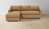 The Sullivan Sectional - Pebbled Leather Latte