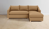 The Sullivan Sectional - Pebbled Leather Latte