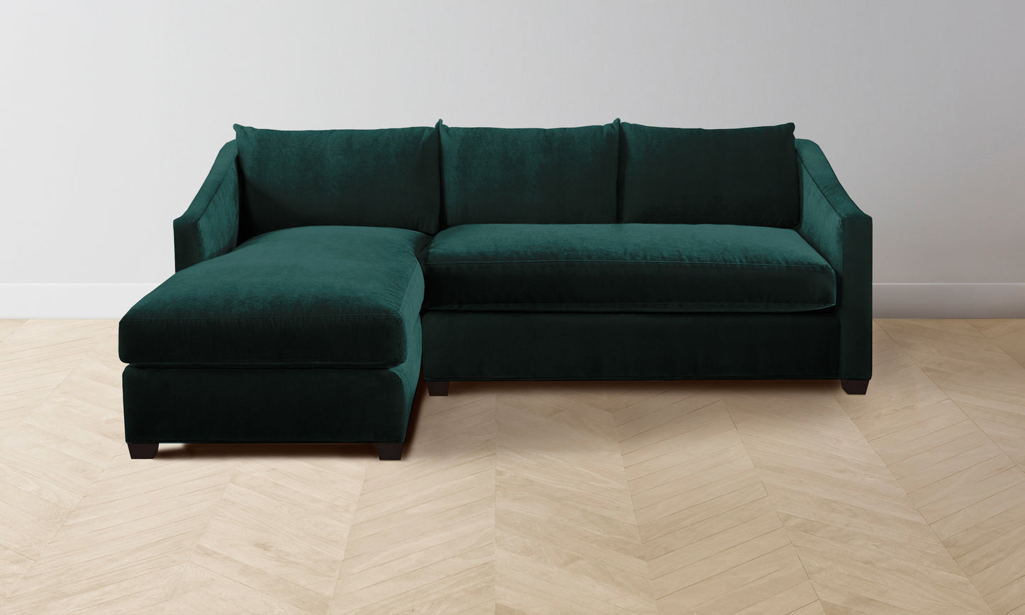 The Sullivan Sectional - Performance Velvet Emerald