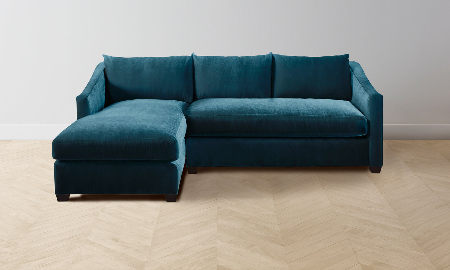 The Sullivan Sectional - Performance Velvet Lagoon