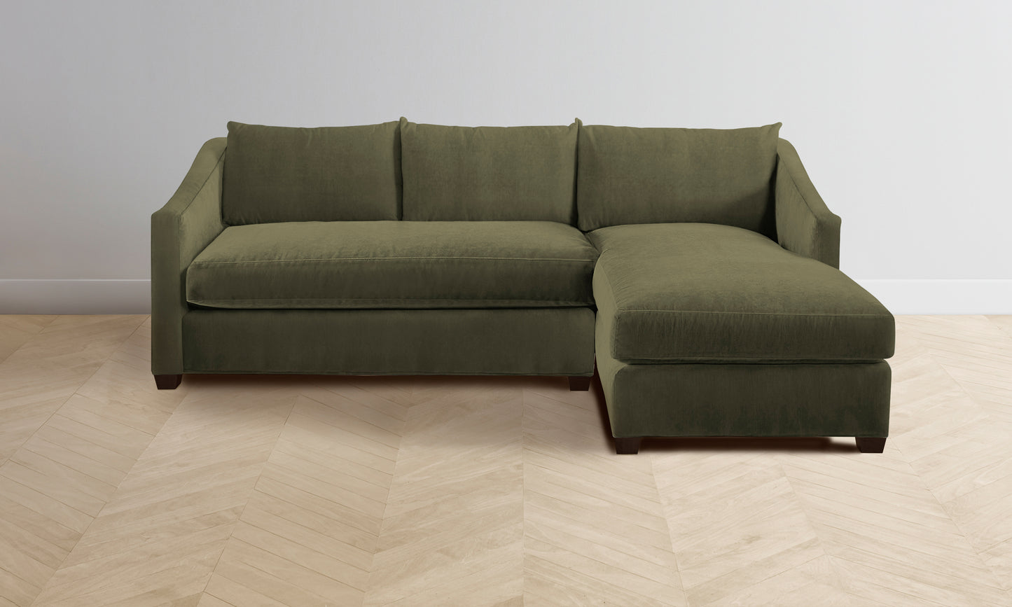 The Sullivan Sectional - Performance Velvet Olive