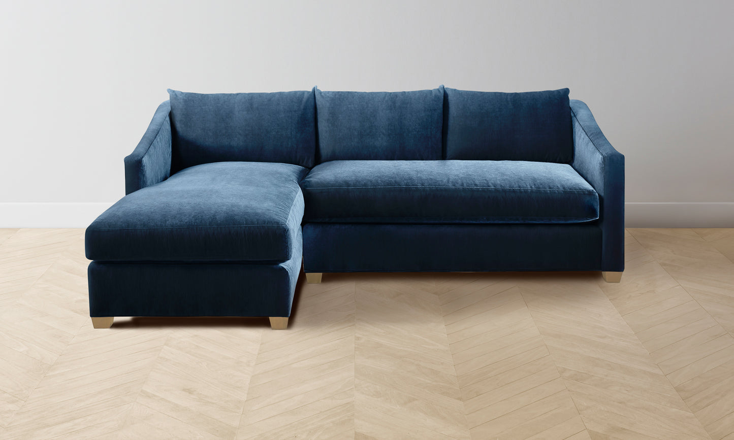 The Sullivan Sectional - Performance Velvet Sapphire