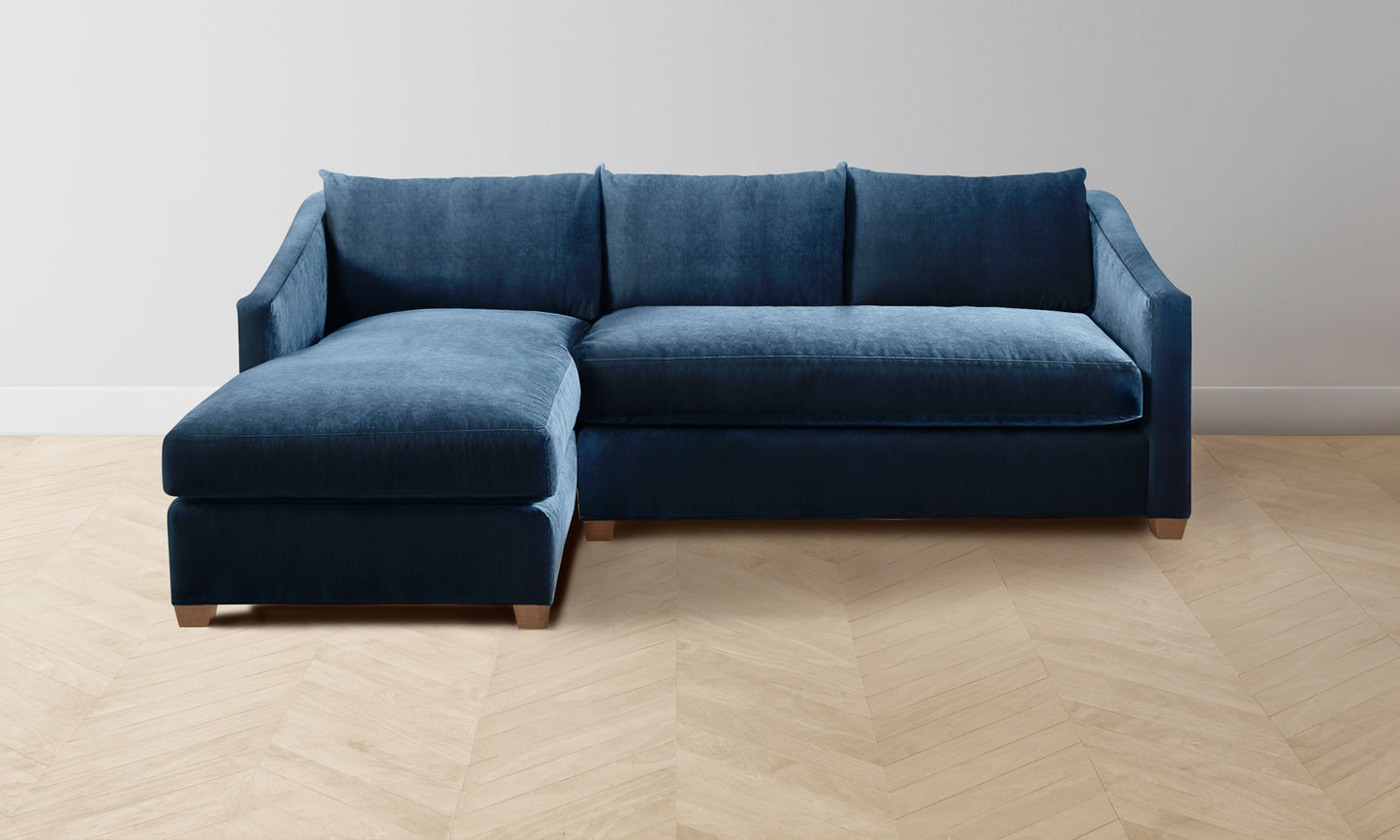 The Sullivan Sectional - Performance Velvet Sapphire