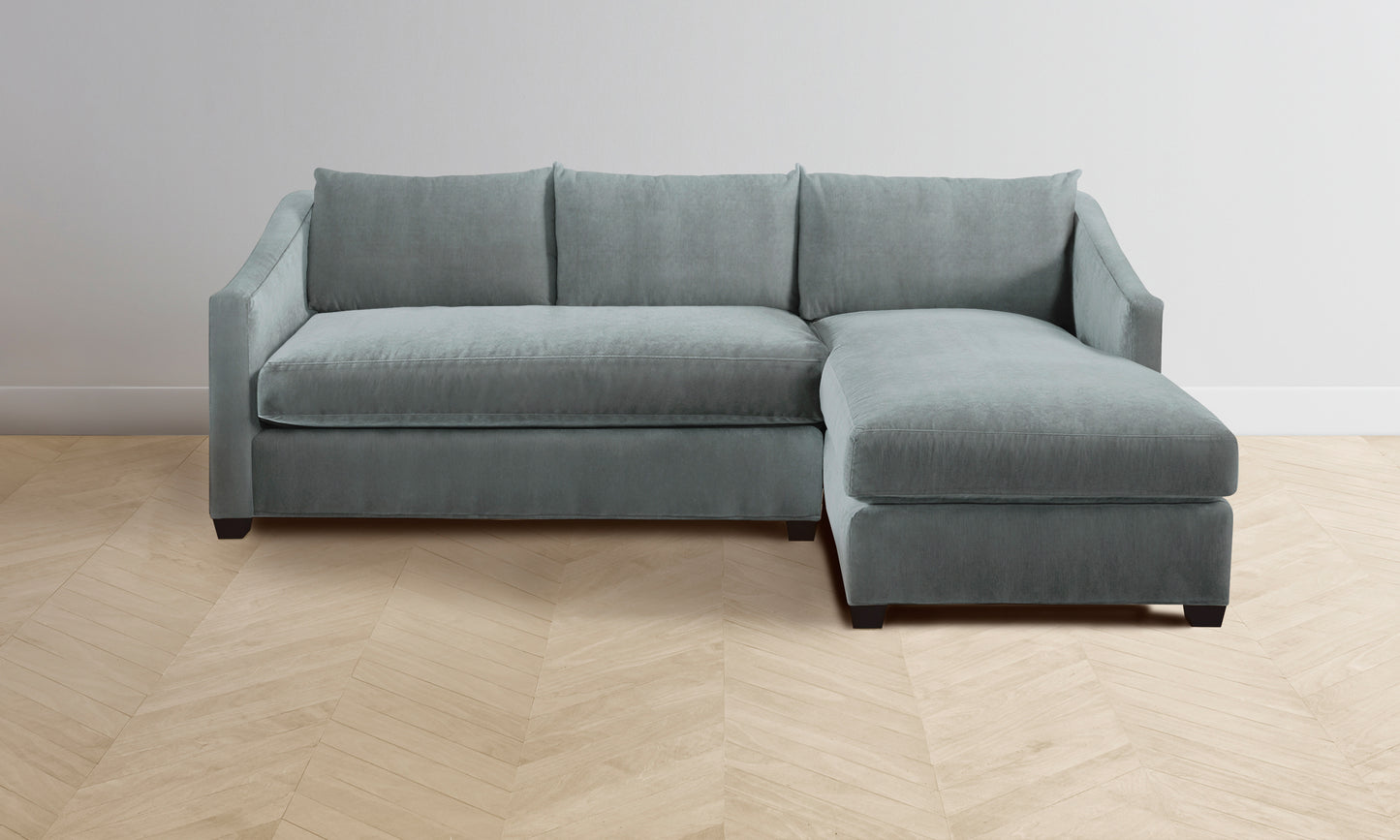 The Sullivan Sectional - Performance Velvet Seafoam