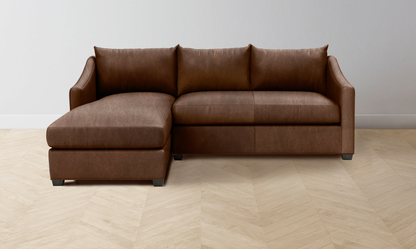 The Sullivan Sectional - Tuscan Leather Bourbon