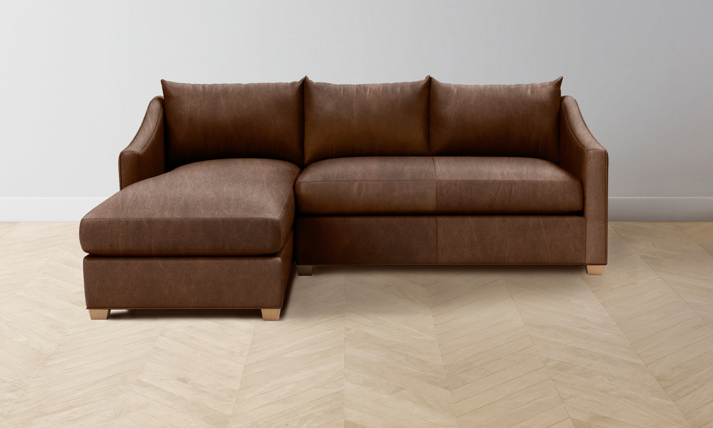 The Sullivan Sectional - Tuscan Leather Bourbon