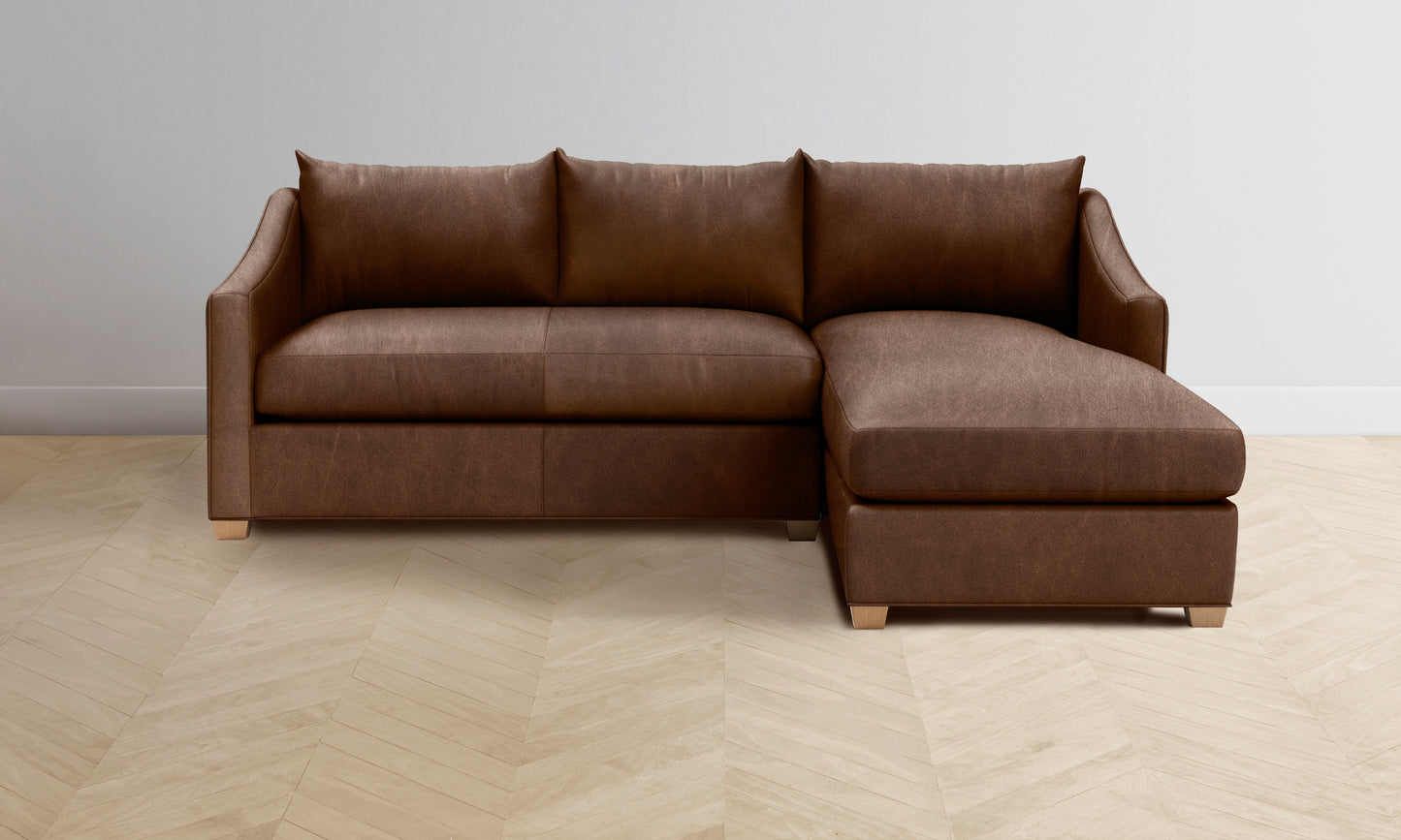 The Sullivan Sectional - Tuscan Leather Bourbon