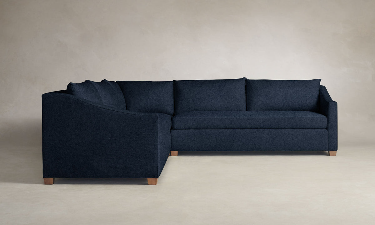 The Sullivan Sectional - Italian Brushed Wool Harbor