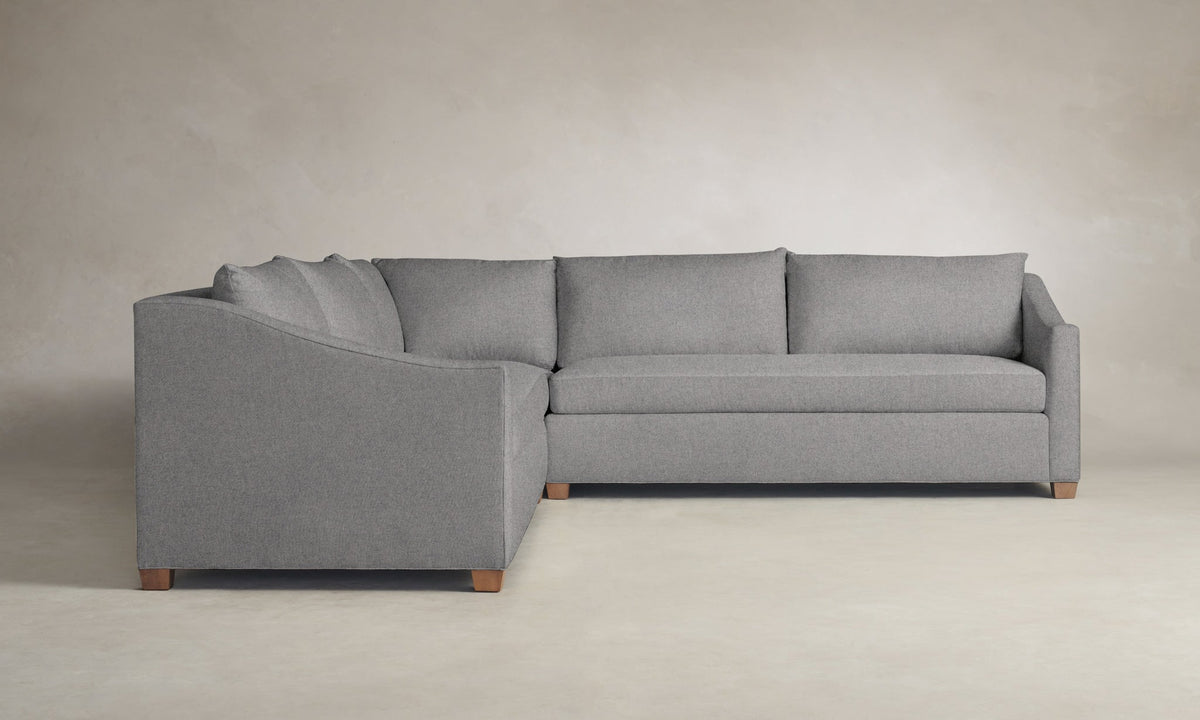 The Sullivan Sectional - Italian Brushed Wool Moon