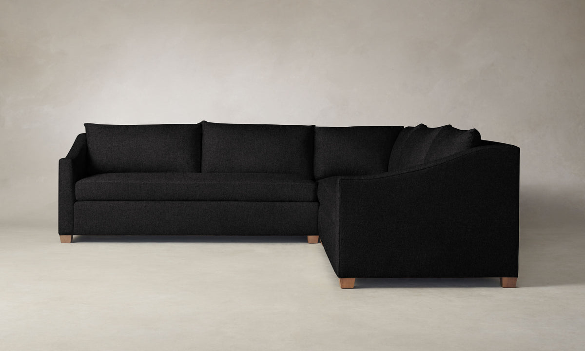 The Sullivan Sectional - Italian Brushed Wool Pepper