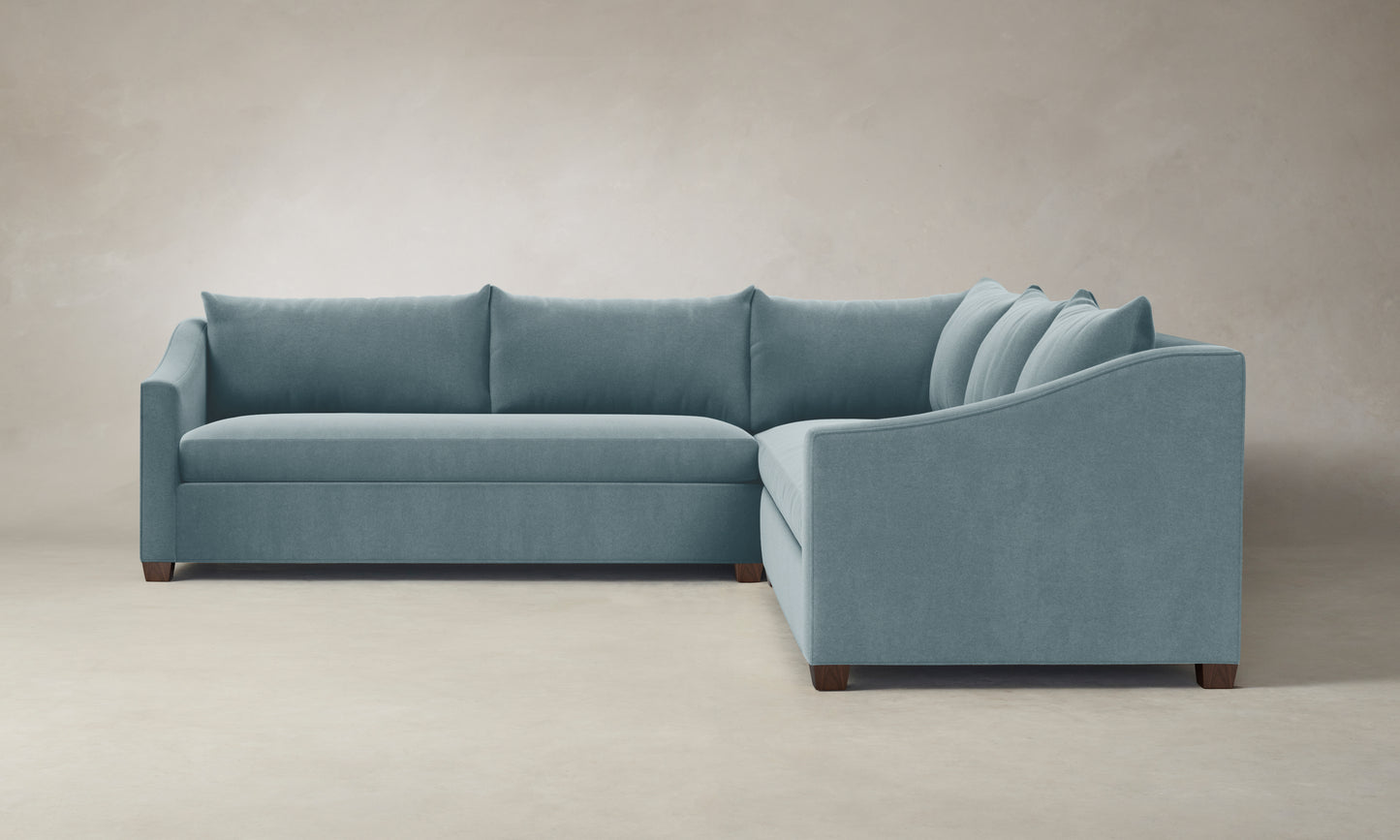 The Sullivan Sectional - Mohair Slate Blue