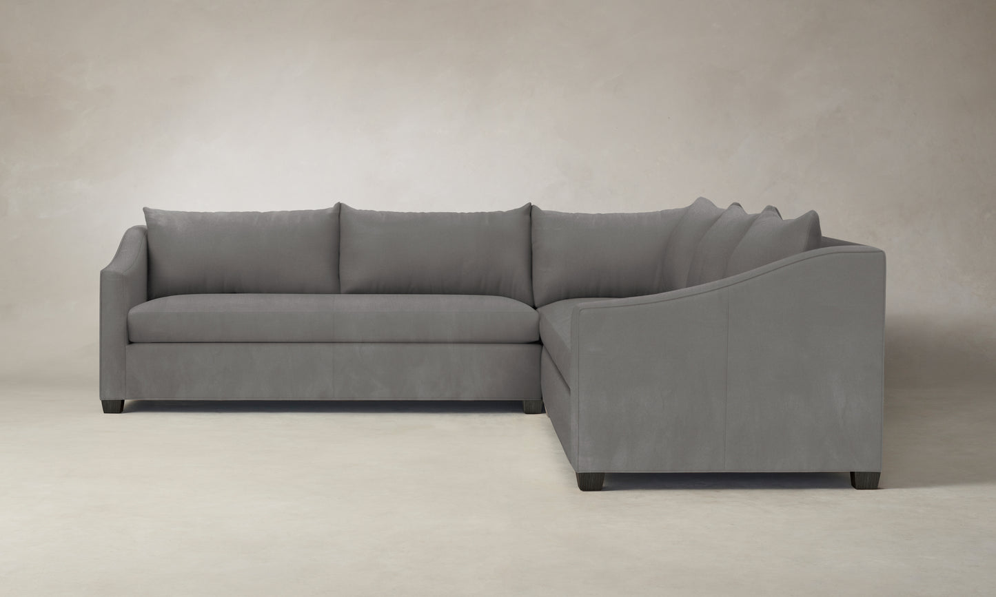 The Sullivan Sectional - Nubuck Leather Asphalt