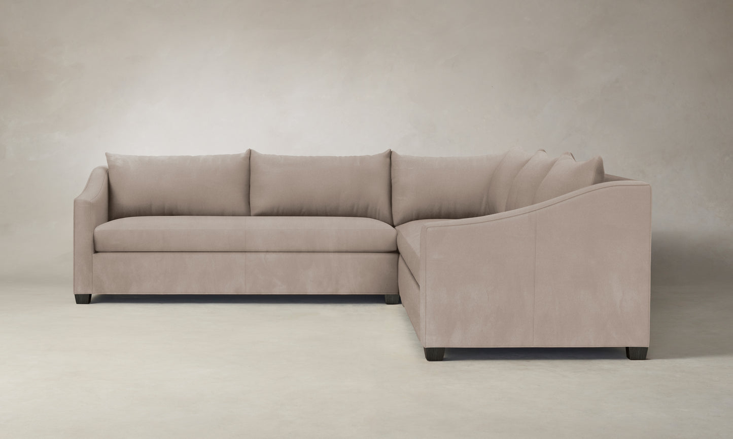 The Sullivan Sectional - Nubuck Leather Fawn