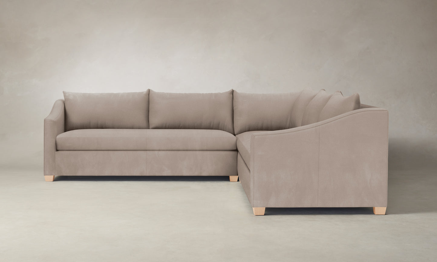 The Sullivan Sectional - Nubuck Leather Fawn