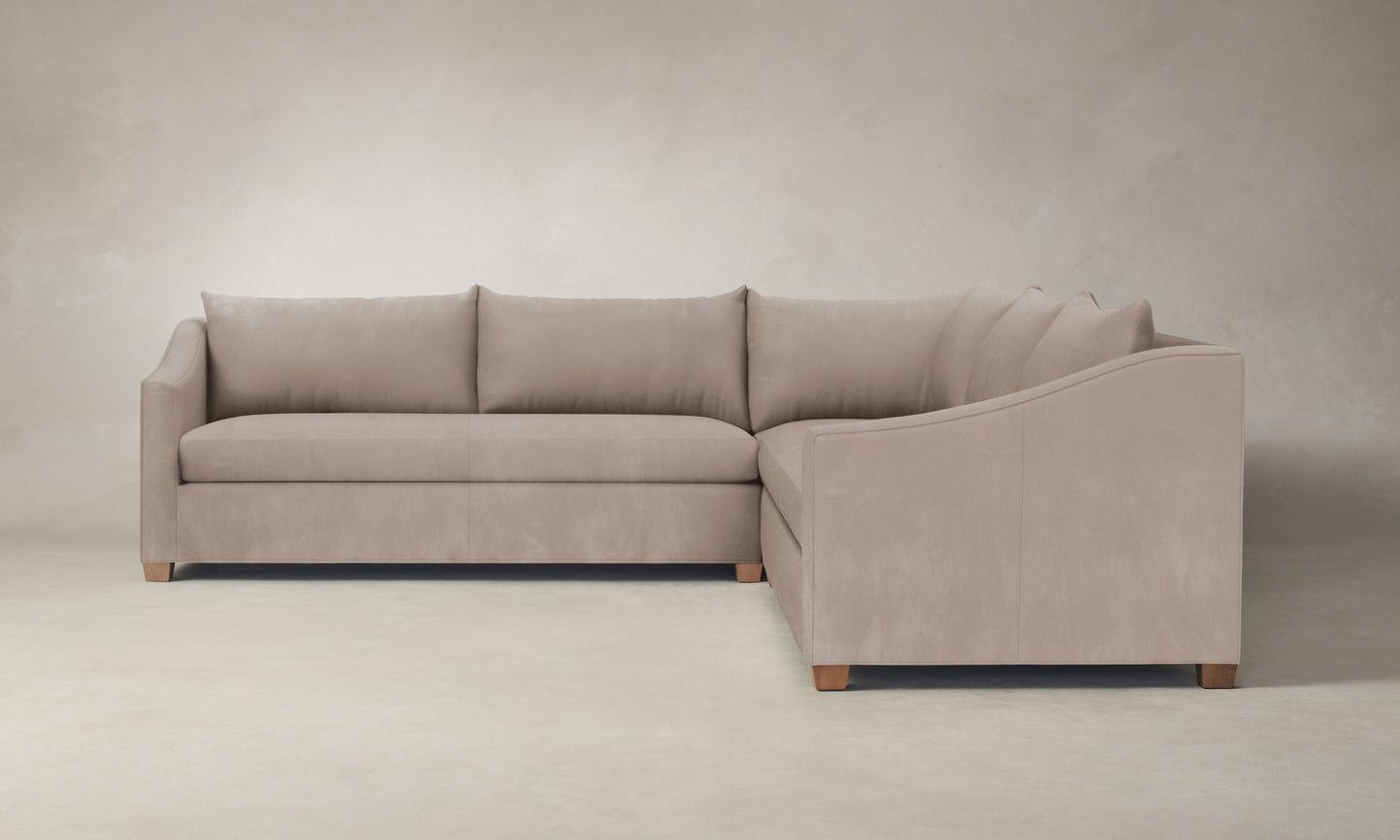 The Sullivan Sectional - Nubuck Leather Fawn