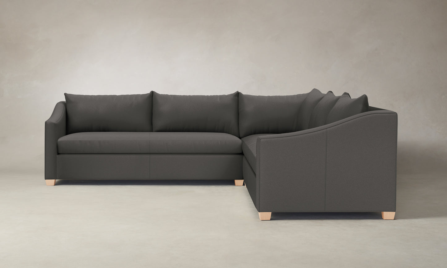 The Sullivan Sectional - Pebbled Leather Ash