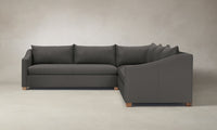 The Sullivan Sectional - Pebbled Leather Ash