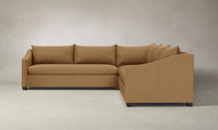 The Sullivan Sectional - Pebbled Leather Latte