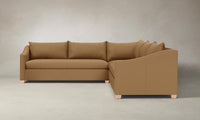 The Sullivan Sectional - Pebbled Leather Latte