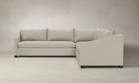 The Sullivan Sectional - Pebbled Leather Stone