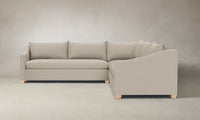 The Sullivan Sectional - Pebbled Leather Stone