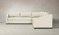 The Sullivan Sectional - Pebbled Leather Swan