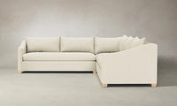 The Sullivan Sectional - Pebbled Leather Swan