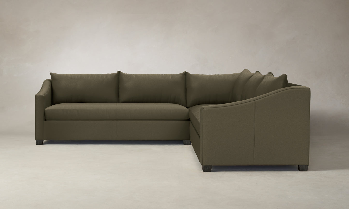 The Sullivan Sectional - Pebbled Leather Truffle