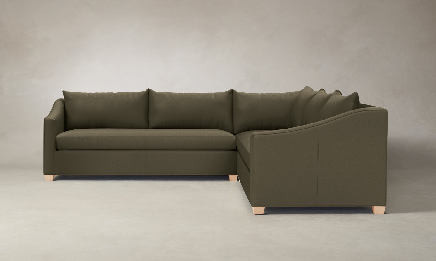 The Sullivan Sectional - Pebbled Leather Truffle