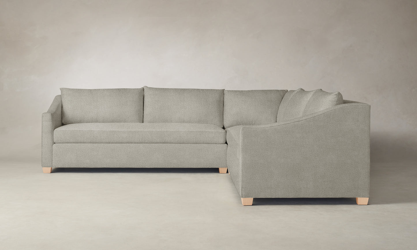 The Sullivan Sectional - Performance Melange Weave Flint